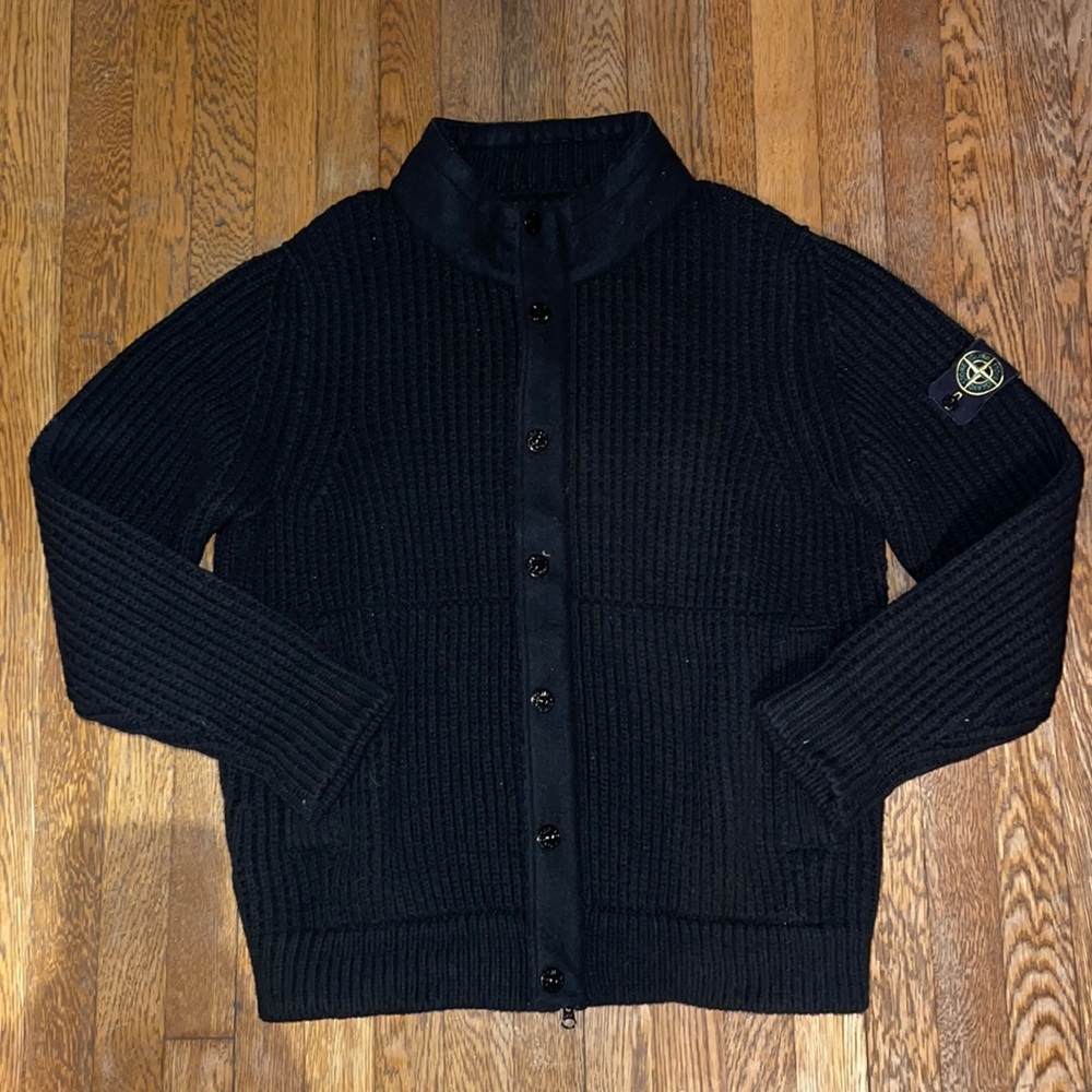 Stone Island: heavy knit jacket
